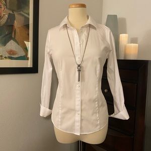 NWOT Talbots Perfect Shirt solid white button down